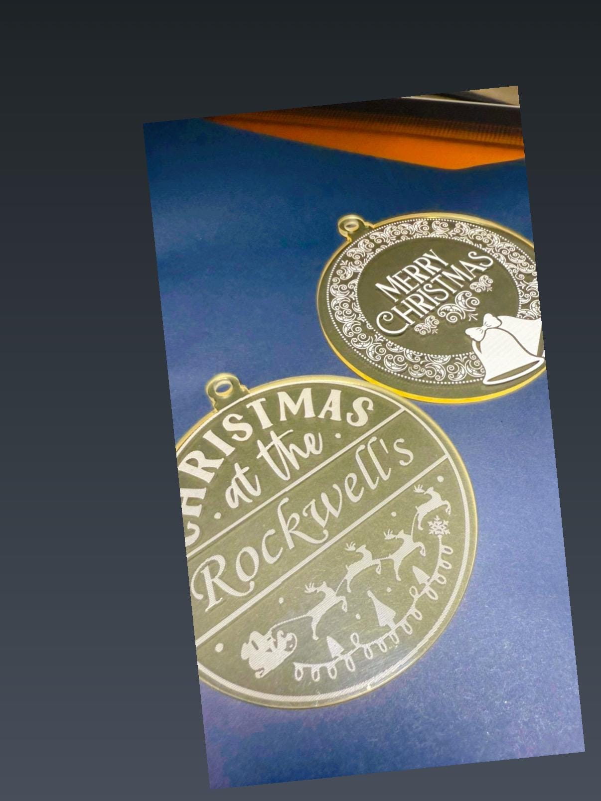 Personalised Mirror Christmas Bauble | 3D Name Ornament | Custom Colours & Names | Holiday Tree Decoration