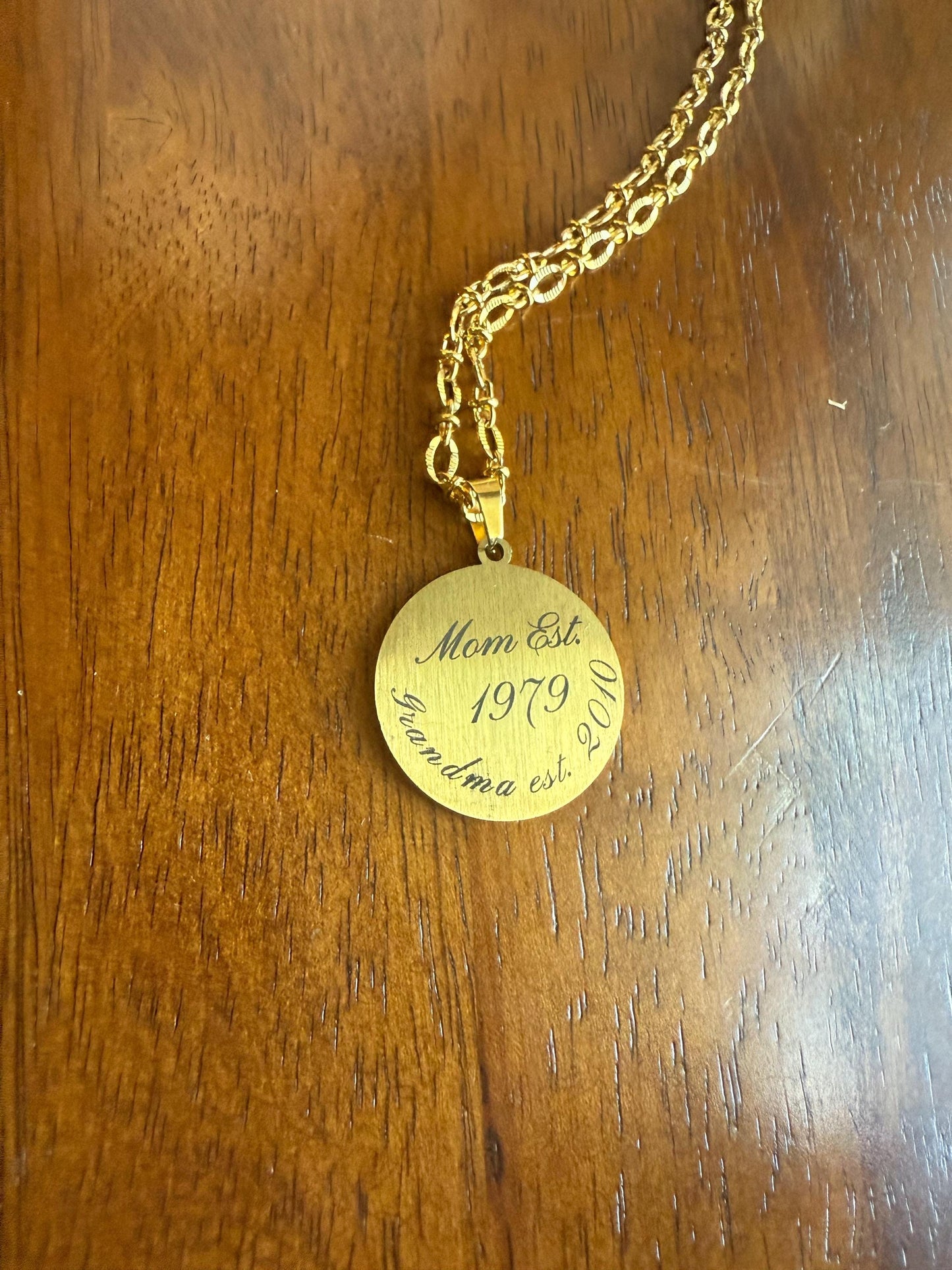 Personalized Round Pendant