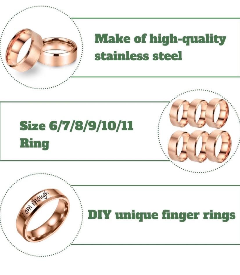 Rose Gold Stainless Steel Wedding band