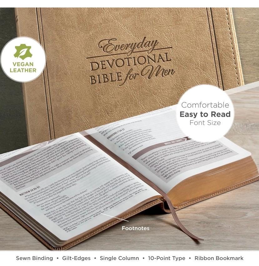 Devotional Bible for Men, Study Bible for Men, Men Bible , Personalized Bible