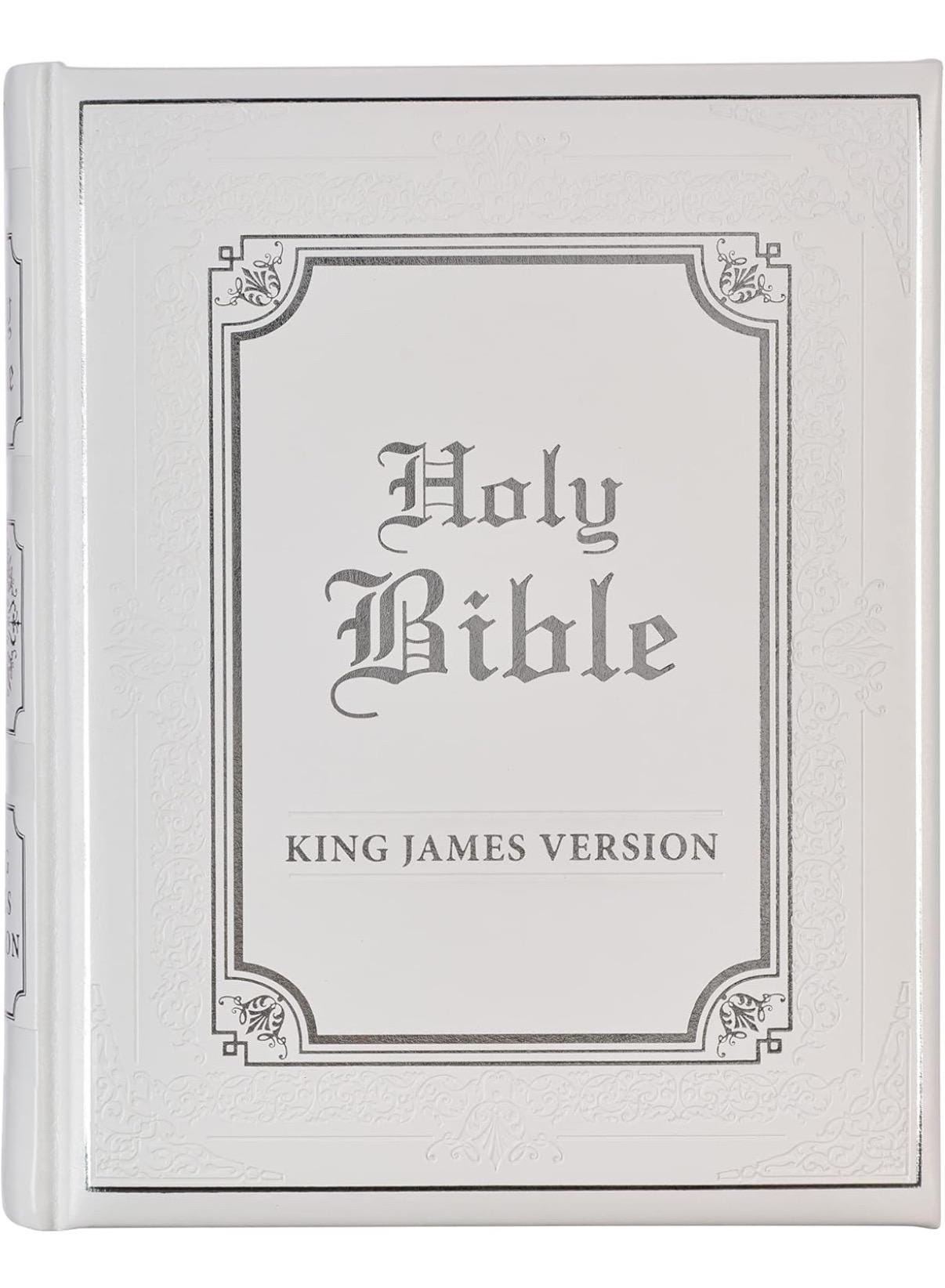 Personalized KJV Family Bible White , Large Family Reunion, Pastor gifts