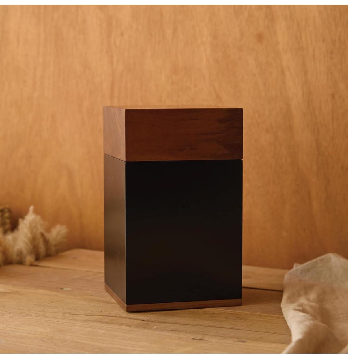 Personalized Black Walnut Wooden Cremation Urn for Human Ashes Handcrafted TSA Approved Urn