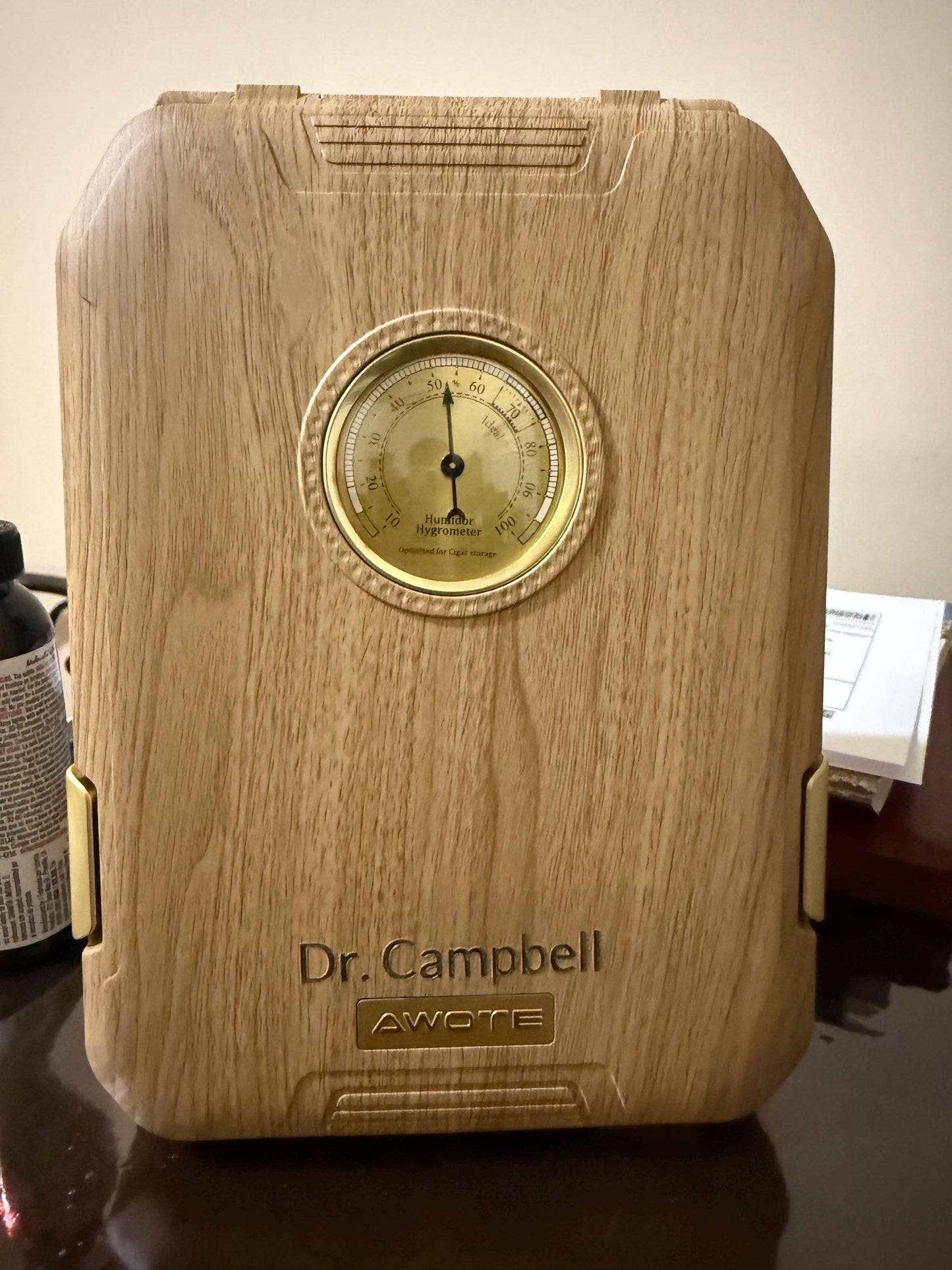 Personalized Men Travel Cigar Humidor Case