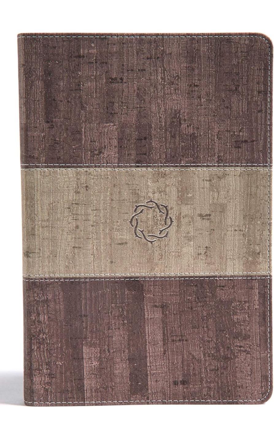 Teen Bible, Study Bible for teens, Essential Teen Study Bible, Weathered Gray Cork LeatherTouch, Devotionals, Study Tools, Red Letter,