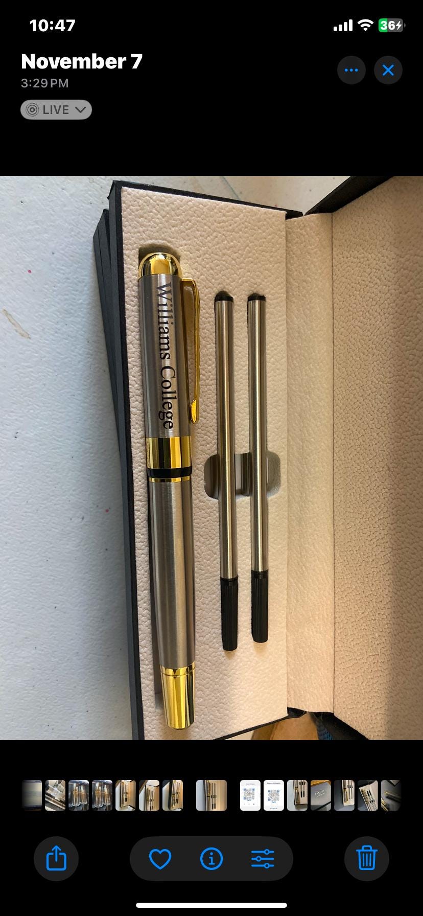 Bolígrafo de oro y plata personalizado