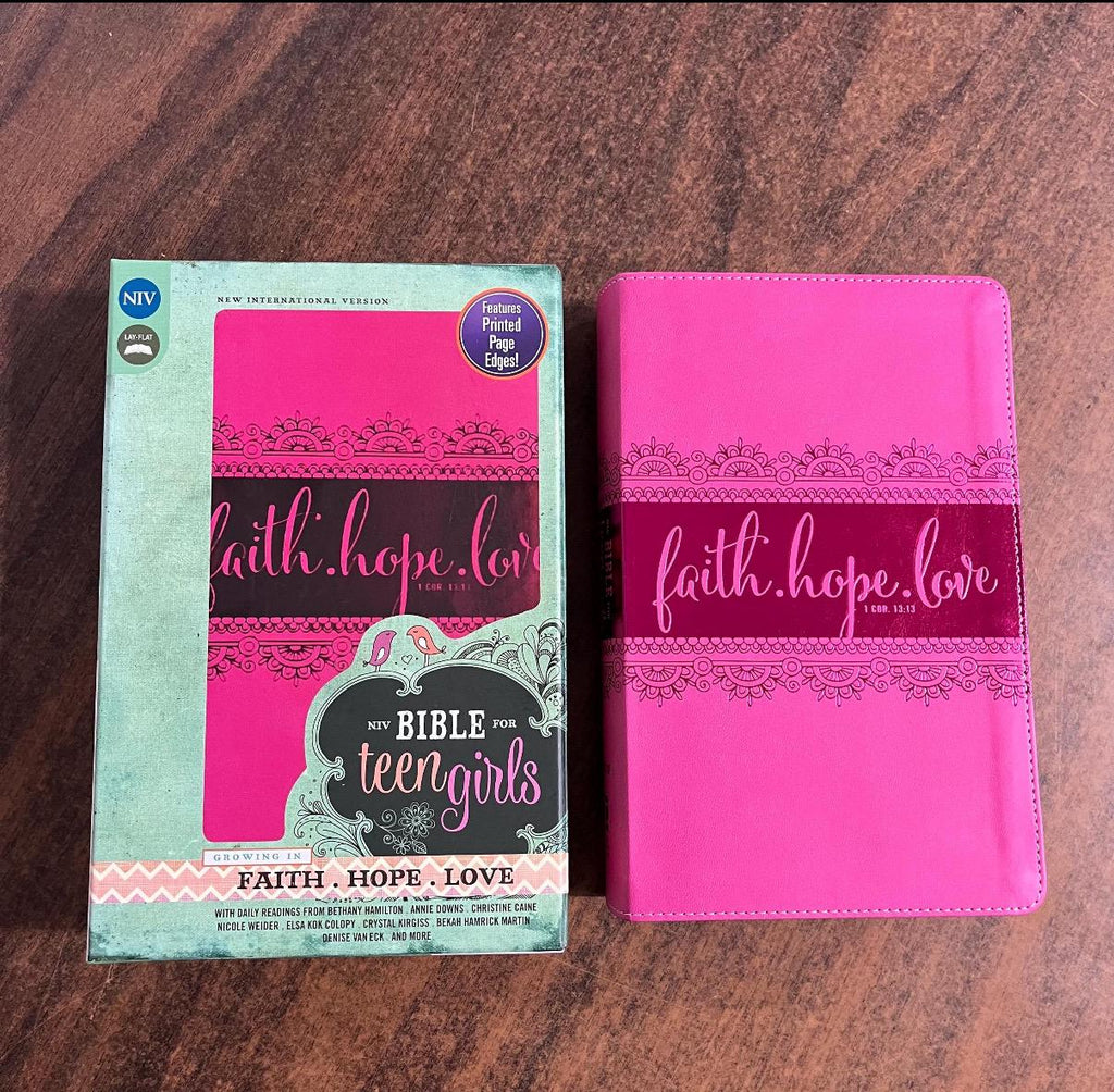 Personalized NIV Bible for Teen Girls - Pink LeatherSoft