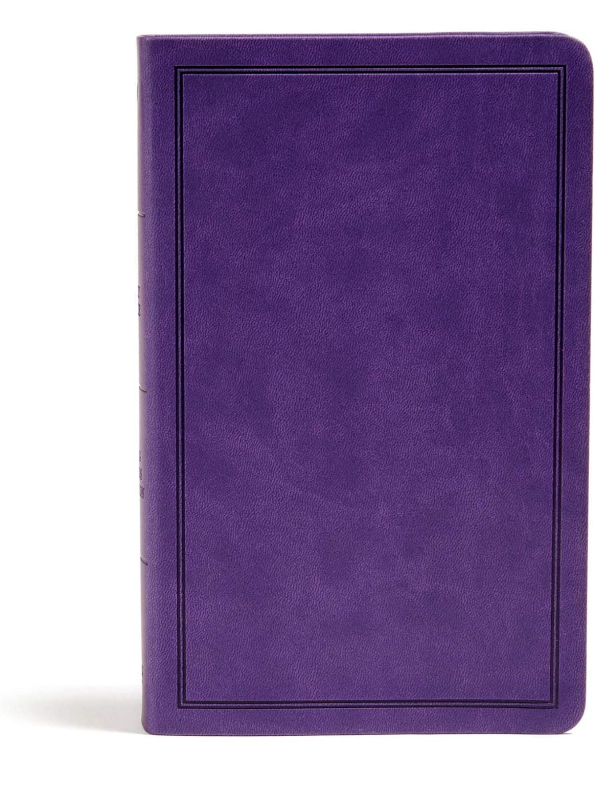 Biblia KJV de Regalo de Lujo Personalizada, Tapa de Piel Morada (LeatherTouch), Letra Roja, Texto de Cambridge Puro, Página de Presentación, Biblia Fácil de Leer