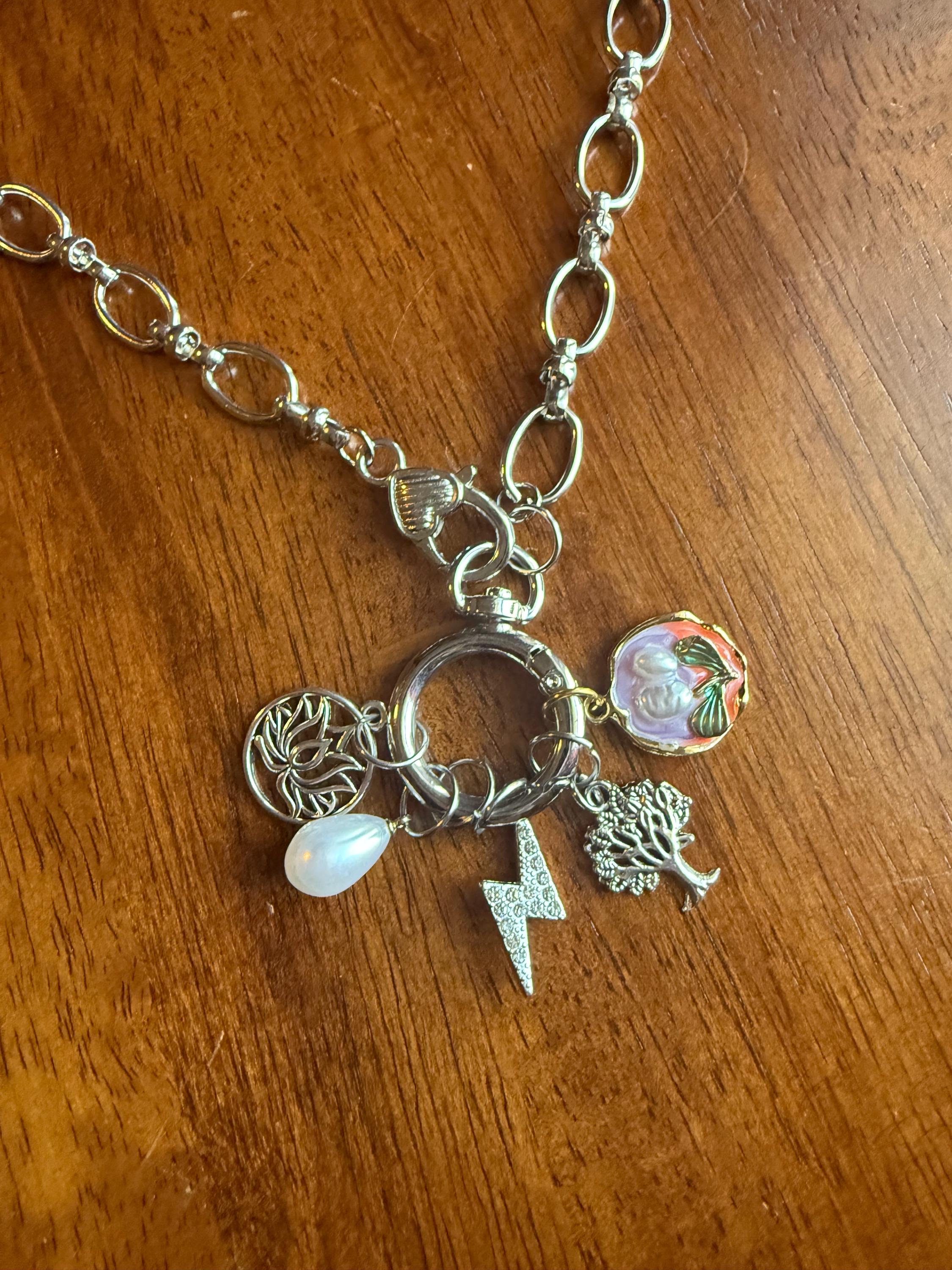 Carabiner  charm pendant Necklace
