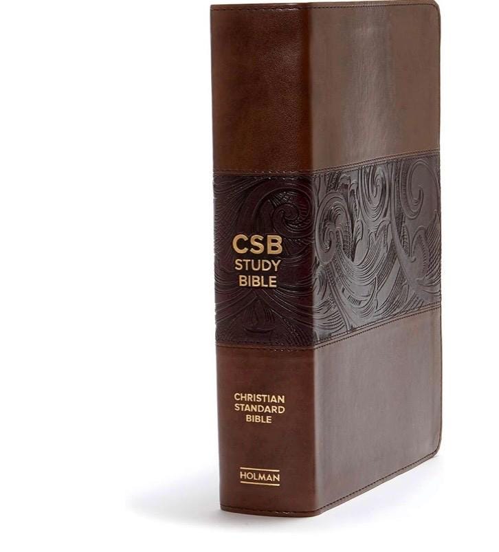 Biblia de Estudio CBS Personalizada, Tacto Piel Caoba, Letra Roja, Notas de Estudio
