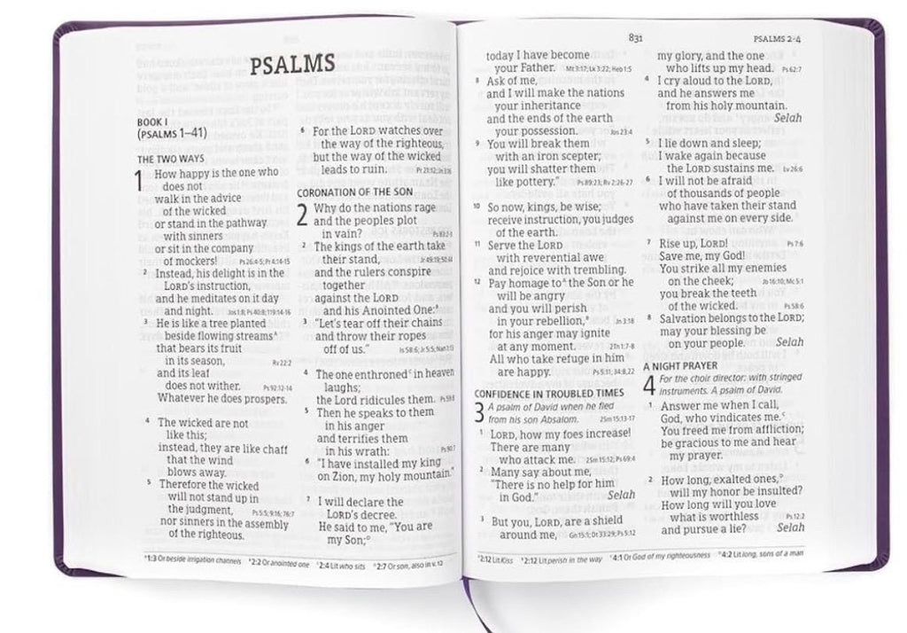Personalized Purple Floral Print CSB Super Giant Print Reference Bible, Value Edition, 16 pt LeatherTouch, Red Letter, 10.7”