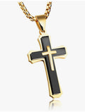 Collar personalizado con cruz para hombre