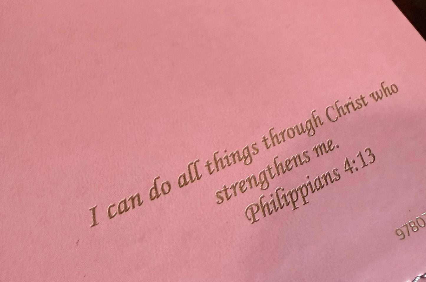 Personalized ESV Large Print Personal Size Bible, Red Letter (TruTone, Pink): Holy Bible, English Standard Version 12pt