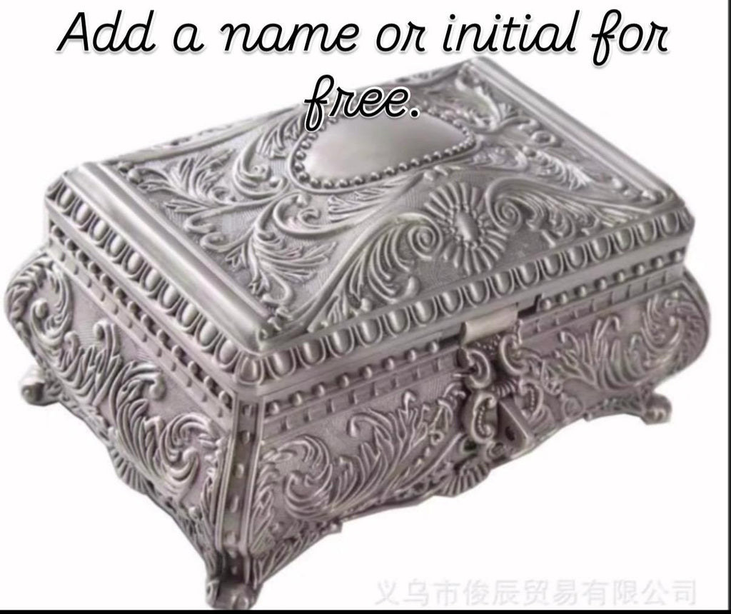 Personalized Pewter Jewelry Box, Bridesmaids gifts, Anniversary gifts, Valentines, Mother’s Day, Birthday, and Love