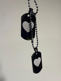 Personalized Dog Tags Necklace for Men Dad Stainless Steel Custom Text Army Military Dog Tag