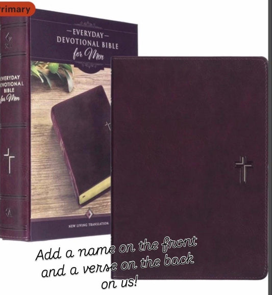 Devotional Bible for Men, Study Bible for Men, Personalized Bibles