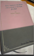 Santa Biblia KJV personalizada, edición de lujo con letra grande extragrande y letras rojas, con marcador de cinta, versión King James, rosa/gris (KJV extragrande
