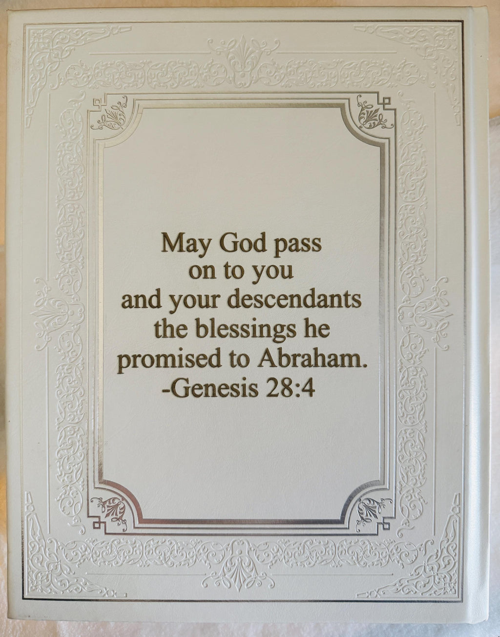 Personalized KJV Family Bible - Large White Leather Heirloom