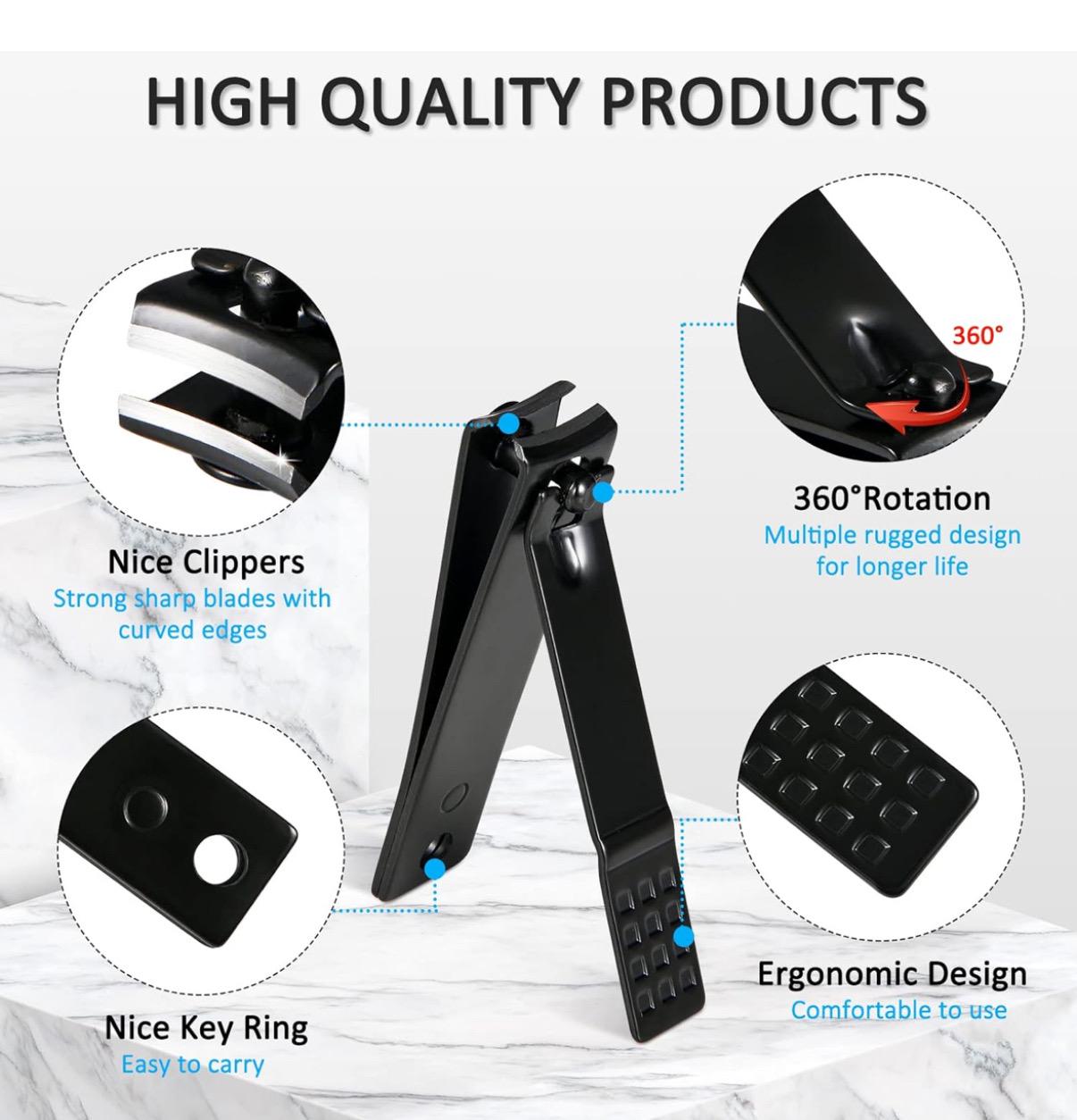 Personalized Manicure Set Professional Nail Clipper Kit-26 Pieces Stainless Steel Manicure Kit,nail Care Tools with Luxurious Travel Case