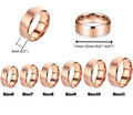 Alianza de boda de acero inoxidable oro rosa