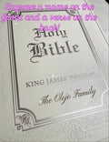 Personalized KJV Family Bible - Large White Leather Heirloom