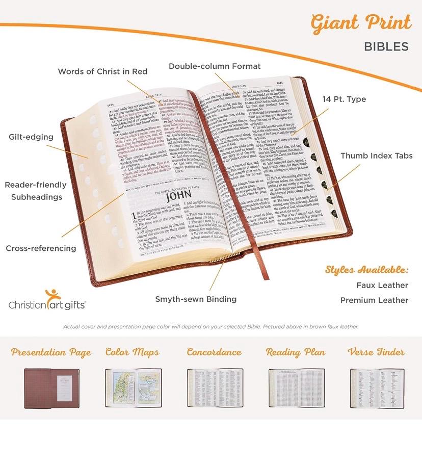 BIBLIA REY SANTIAGO (KJV) DE LETRA GRANDE PERSONALIZADA *** Piel Sintética - rosa - con Índice *** Grabado de Nombre Personalizado