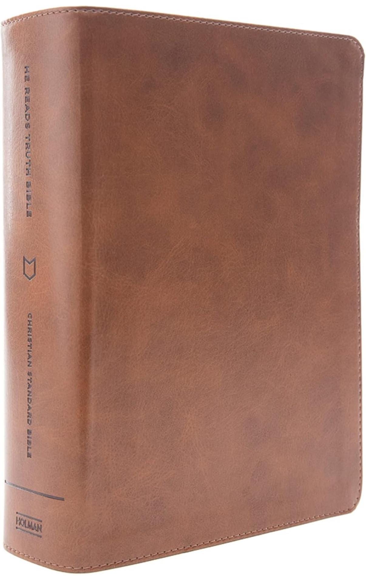 Personalized Wide Margin Journaling Bible - Saddle Leather