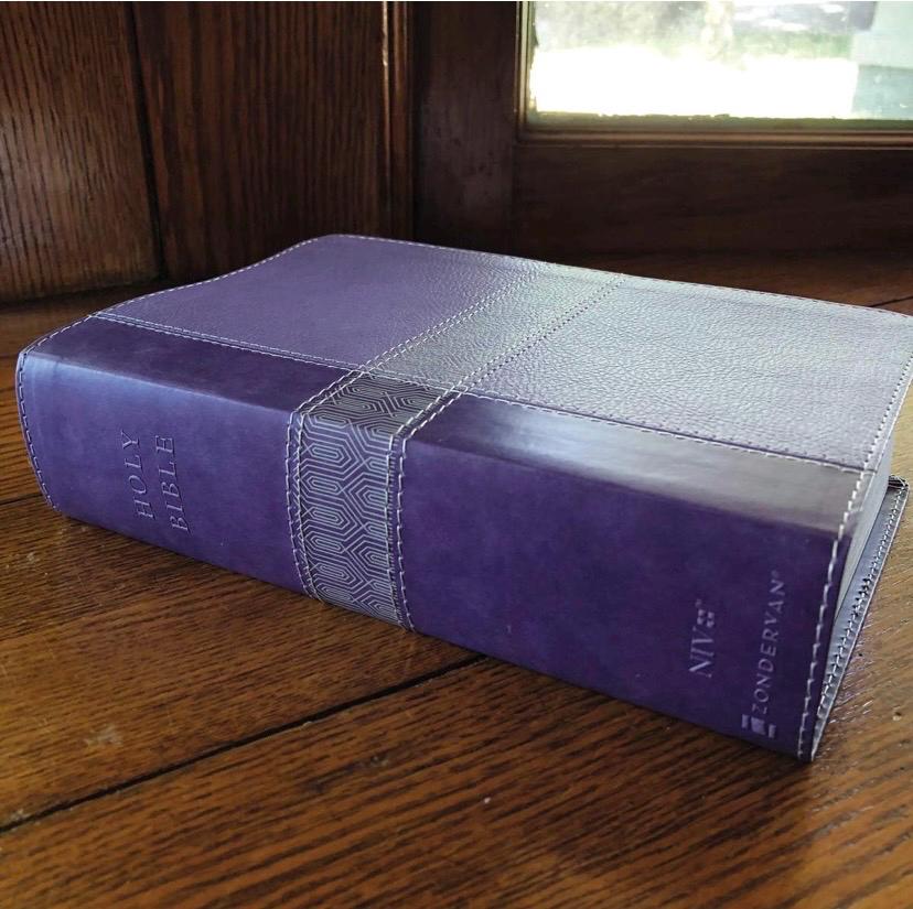 Personalized NIV, Giant Print  Bible, Leathersoft, Purple, Red Letter, Comfort Print, Engraved Bible, Personalized Bible, Baptism, Grad gift