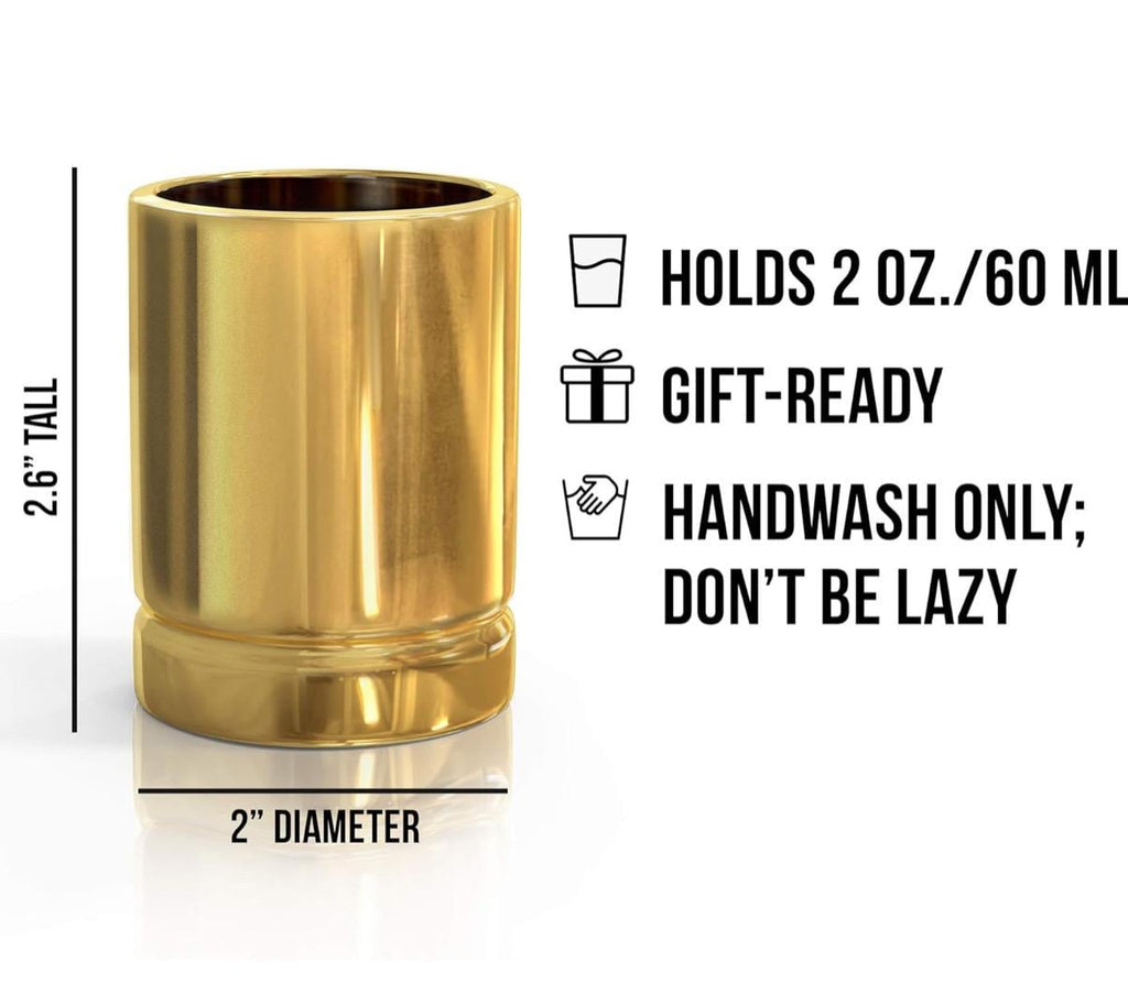 Vaso de chupito de calibre 50 "Straight Shooter" personalizado para regalo de padrinos de boda, juego de 4 piezas