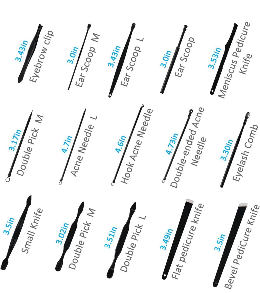 Juego de manicura personalizado Kit de cortauñas profesional-26 piezas Kit de manicura de acero inoxidable, herramientas para el cuidado de las uñas con estuche de viaje de lujo