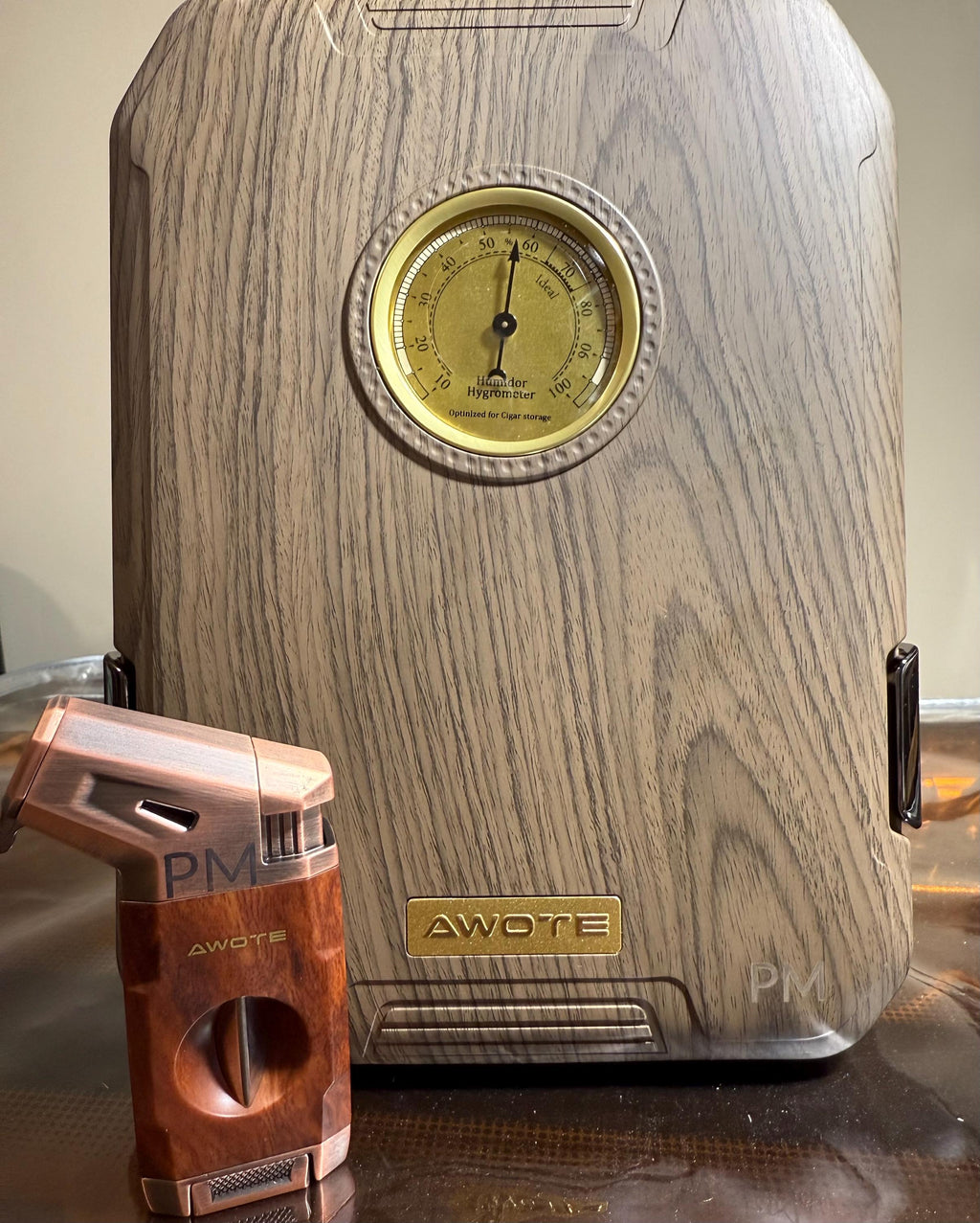 Personalized Men Travel Cigar Humidor Case