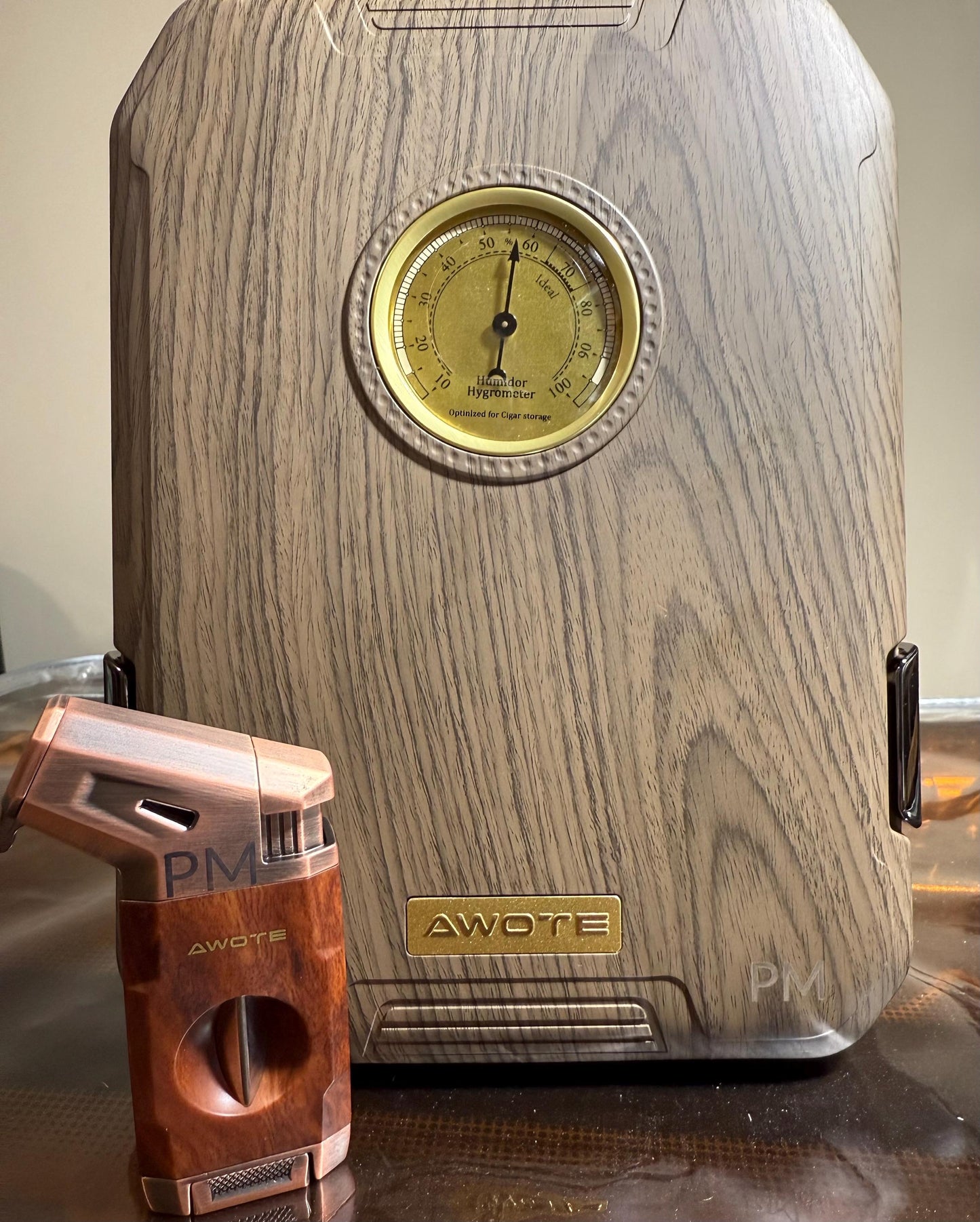 Personalized Men Travel Cigar Humidor Case