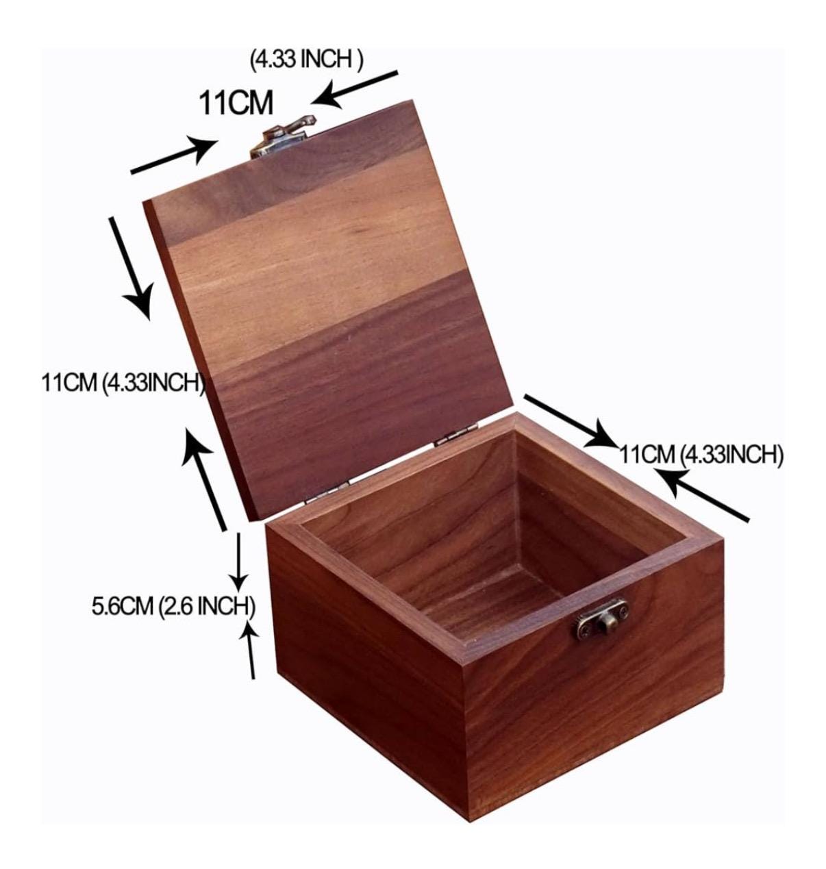 Caja de recuerdo de madera de nogal personalizada - Regalo grabado a medida