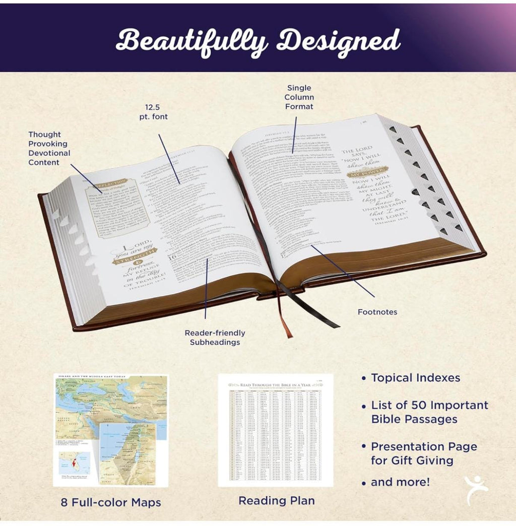 Biblia NLT Family Heritage personalizada, Biblia devocional familiar de lujo con letra grande para estudio, Santa Biblia NLT de cuero vegano