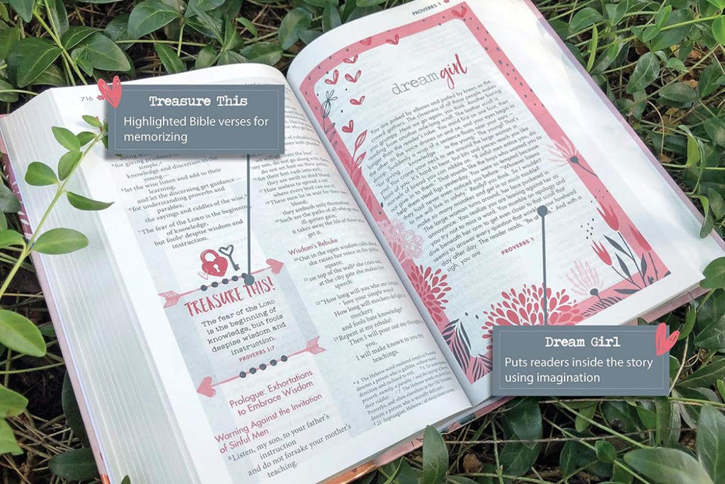 NIV Personalizada, Biblia para Chicas, Edición Faithgirlz, Tapa Blanda, Verde Azulado- Agregue su nombre y un versículo