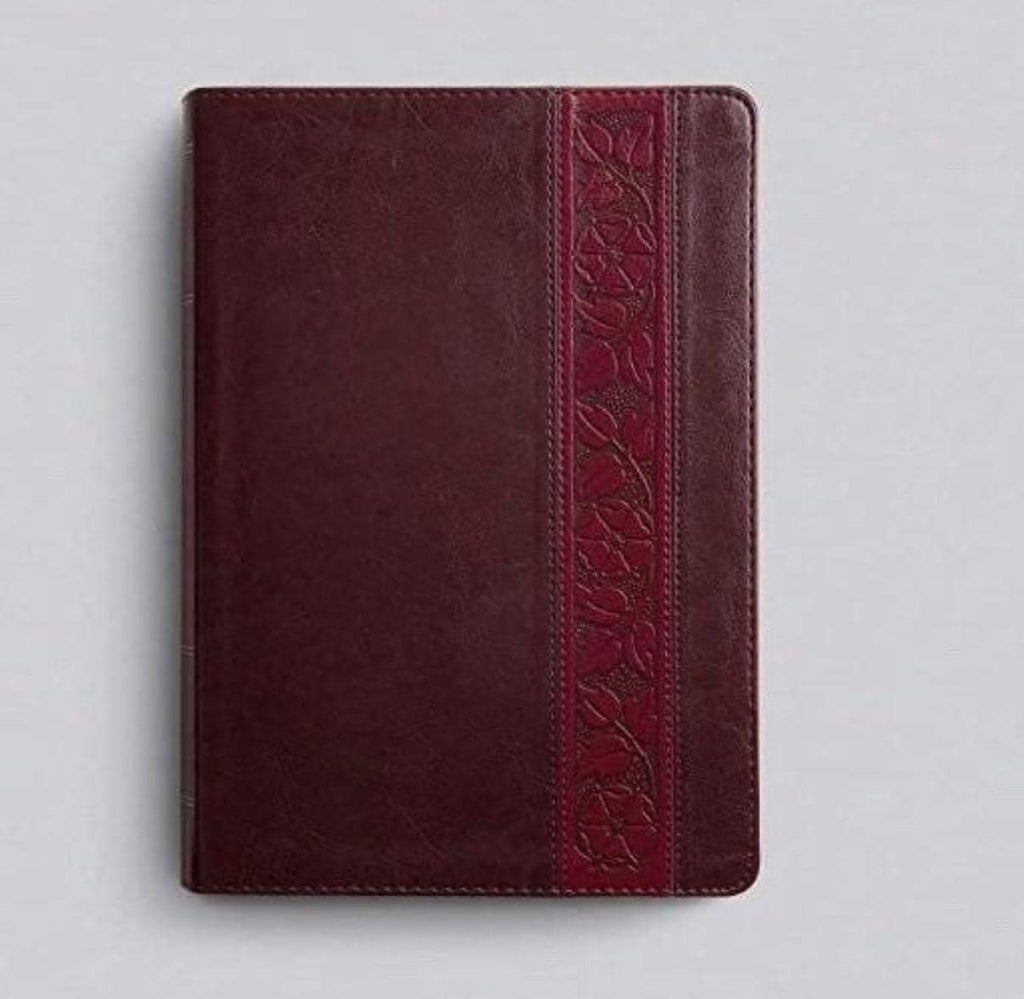 BIBLIA DE ESTUDIO ESV PERSONALIZADA *** Edición Letra Grande, TruTone, Caoba, Diseño Trellis - INDEXADA *** Grabado de Nombre Personalizado