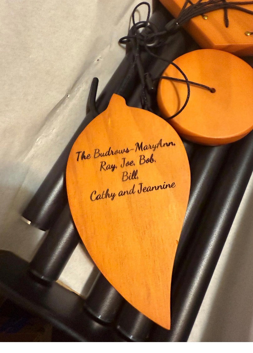 Campanas de Viento de Pésame Personalizadas, Regalo Conmemorativo de 38 pulgadas