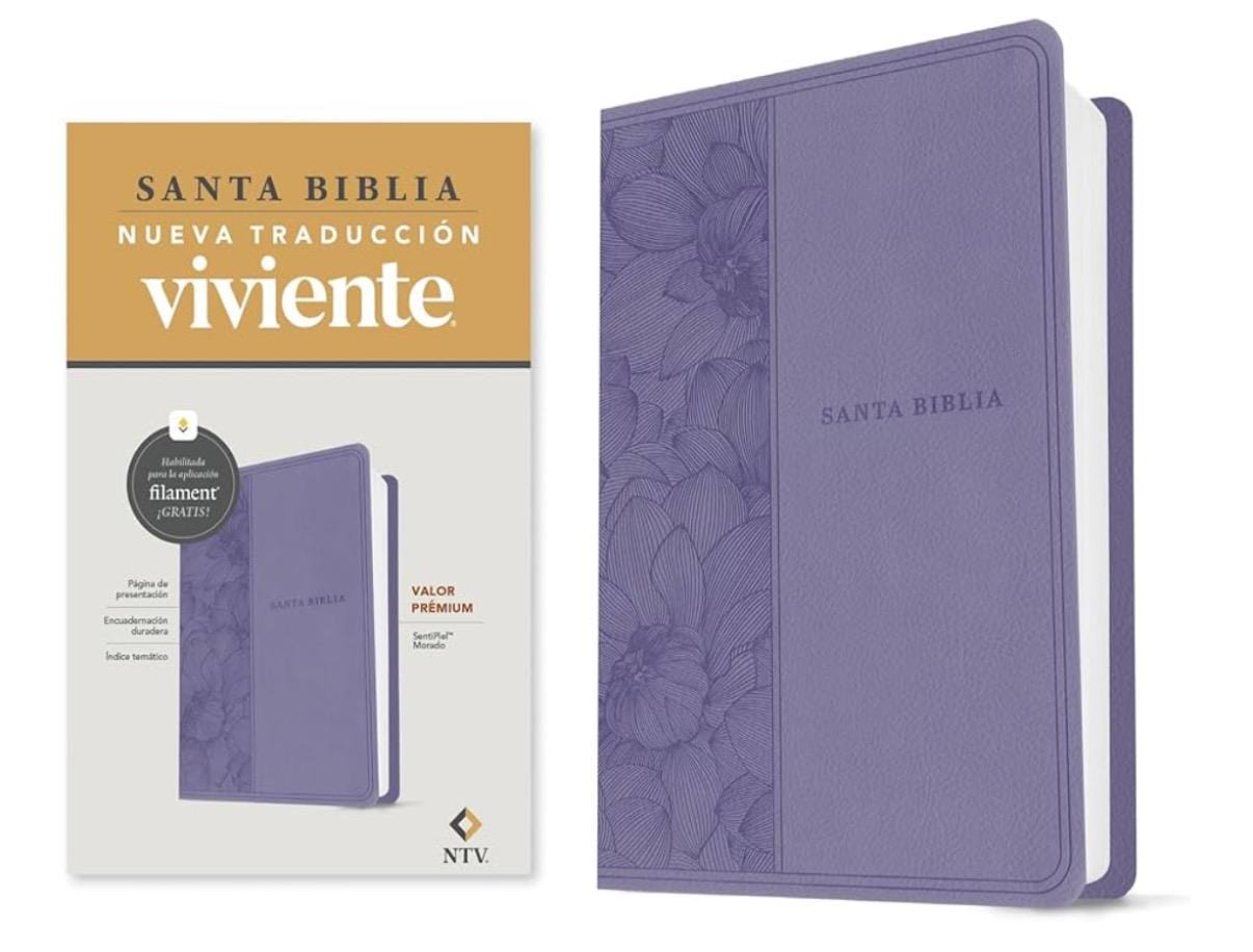 Purple Spanish Bible Santa Biblia