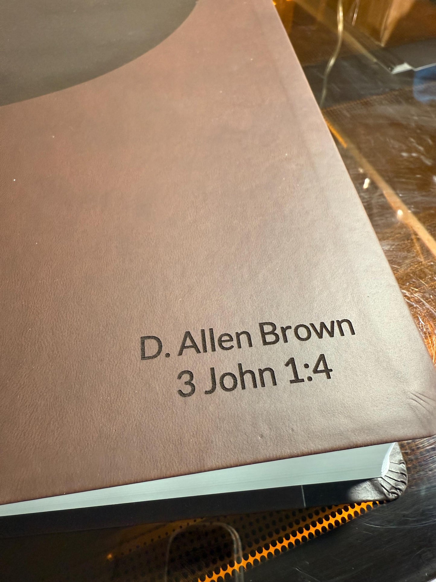 NIV, Super Giant Print Reference Bible, Leathersoft, Brown, Red Letter, Comfort Print,Engraved  Bible, Personalized Bible, Baptism Gift,