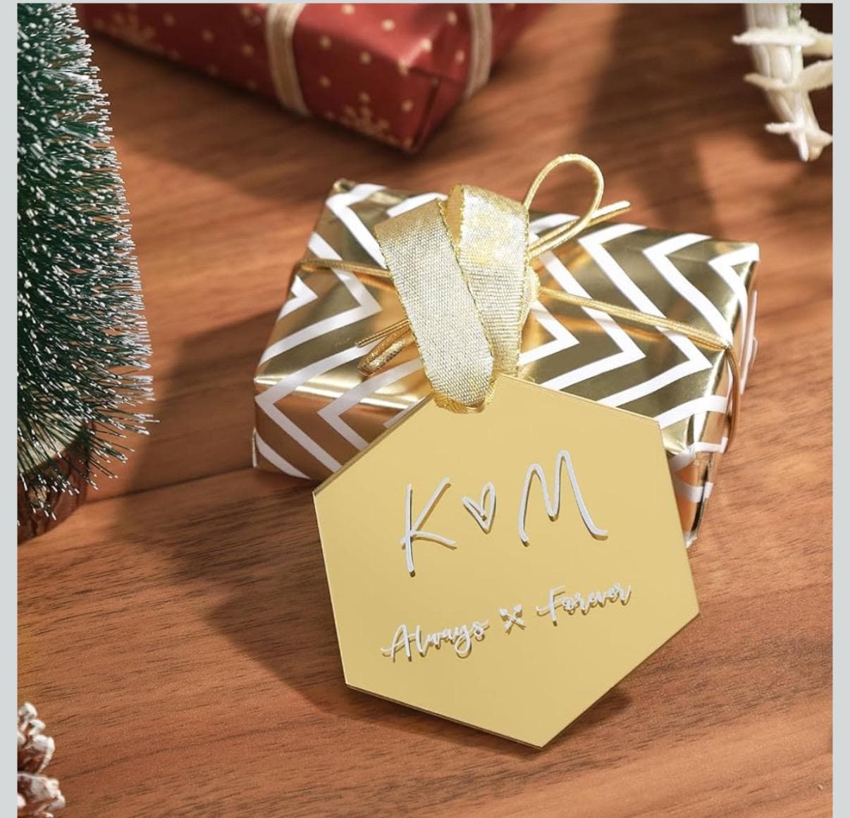 Adornos de Navidad personalizados de acrílico