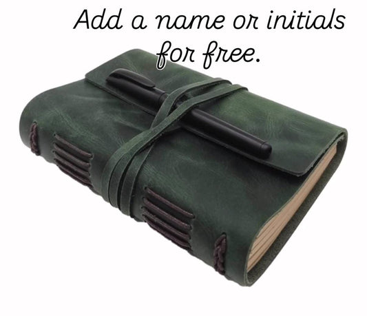 Personalized Leather Journal - A5 Vintage Travel Diary