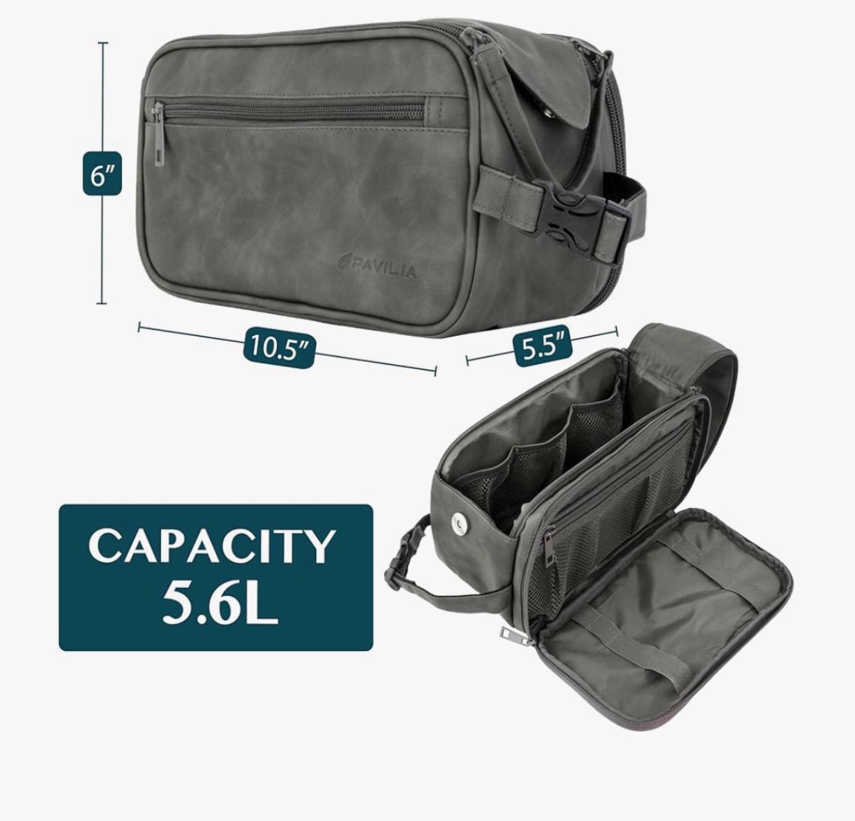 Neceser personalizado para hombre, kit de afeitado para viaje, neceser de viaje para hombre, artículos de aseo para el aseo personal, cuero PU