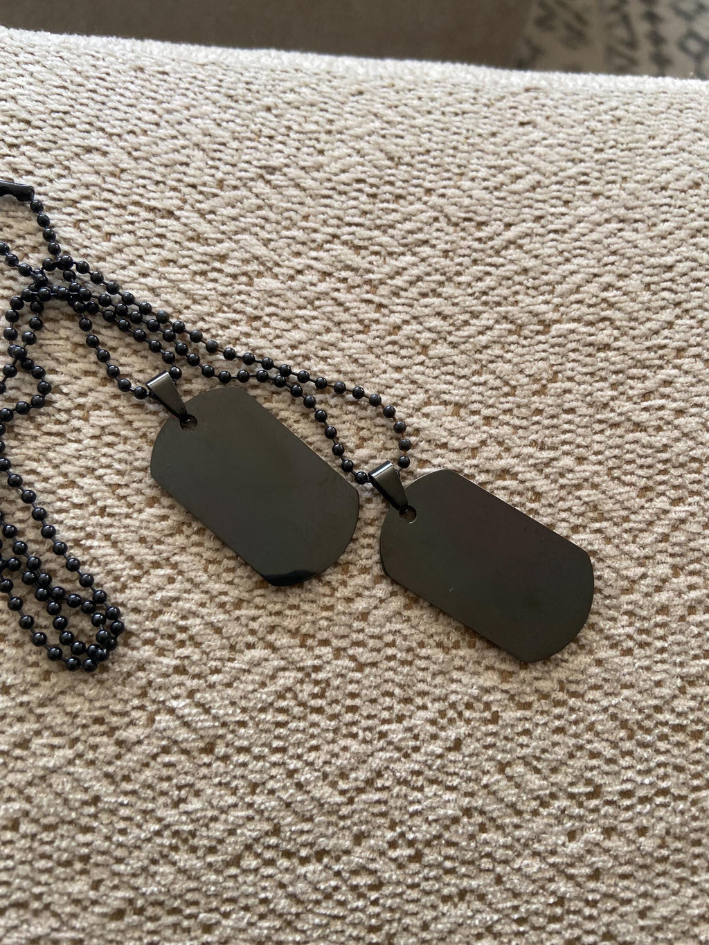 Personalized Dog Tags Necklace for Men Dad Stainless Steel Custom Text Army Military Dog Tag