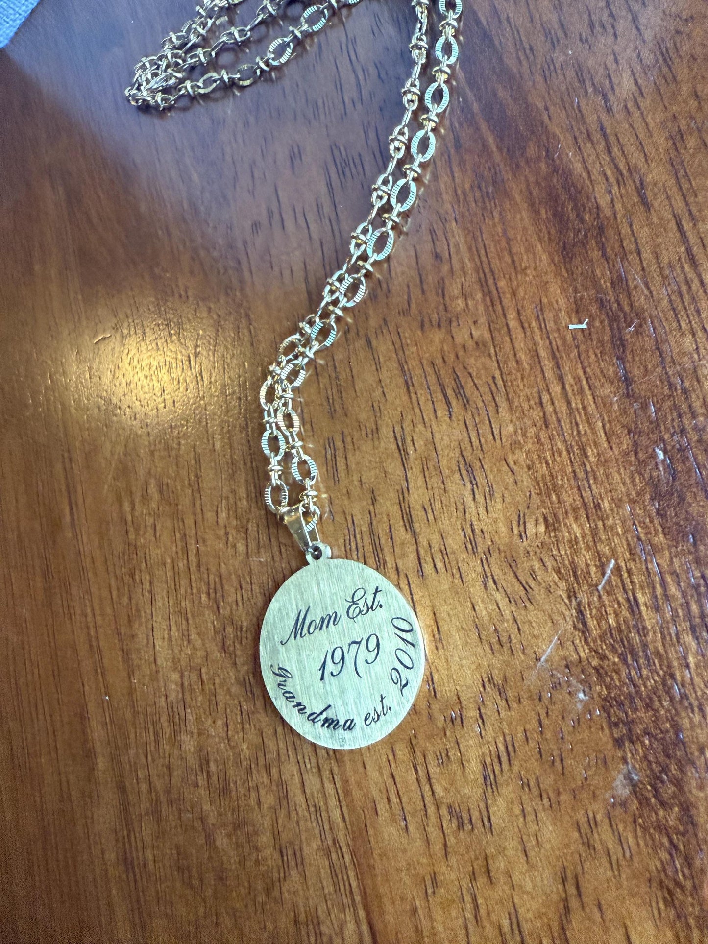 Personalized Round Pendant
