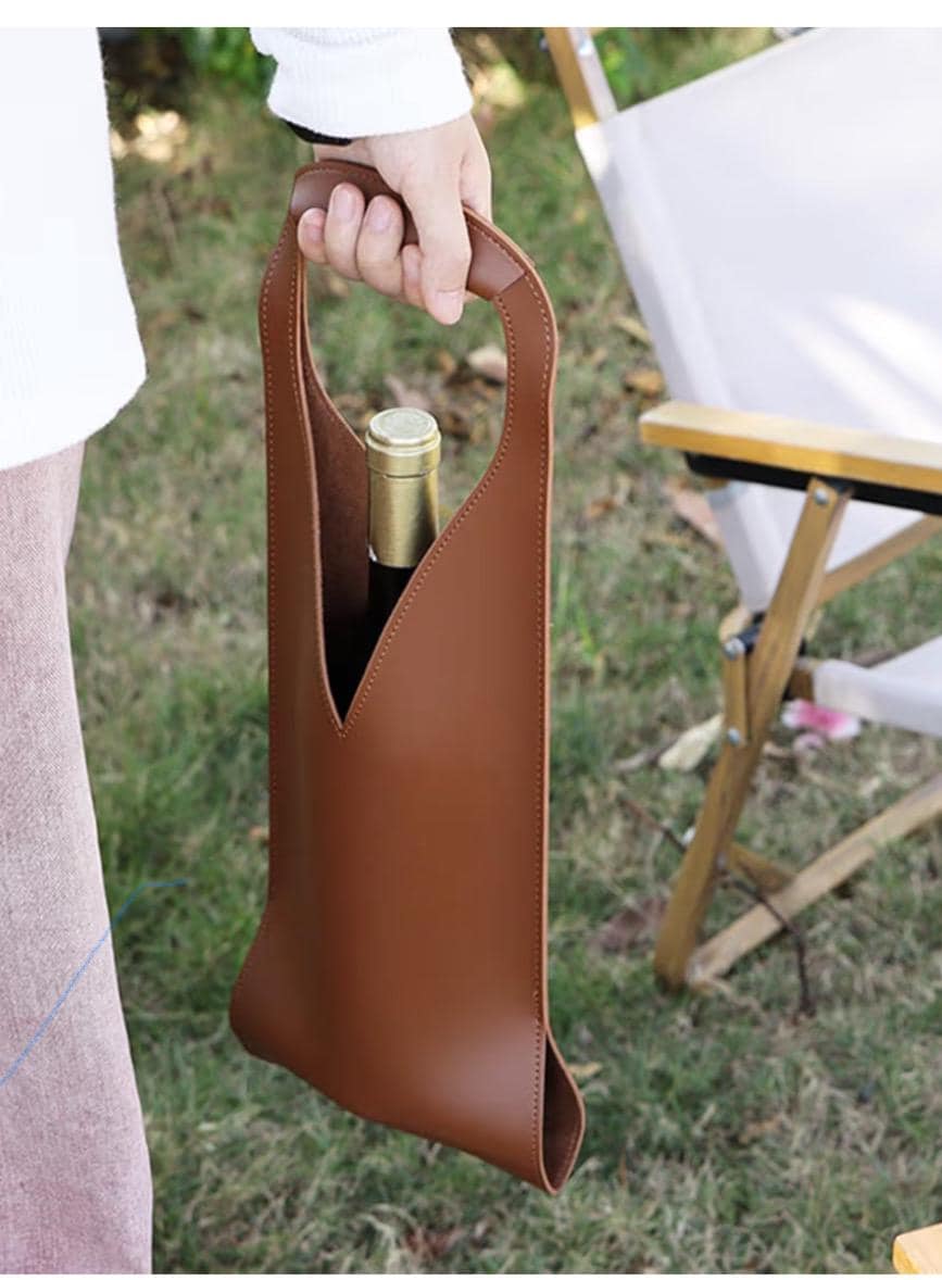 Bolsa de cuero personalizada para vino - Estuche portabotellas de vino grabado a medida