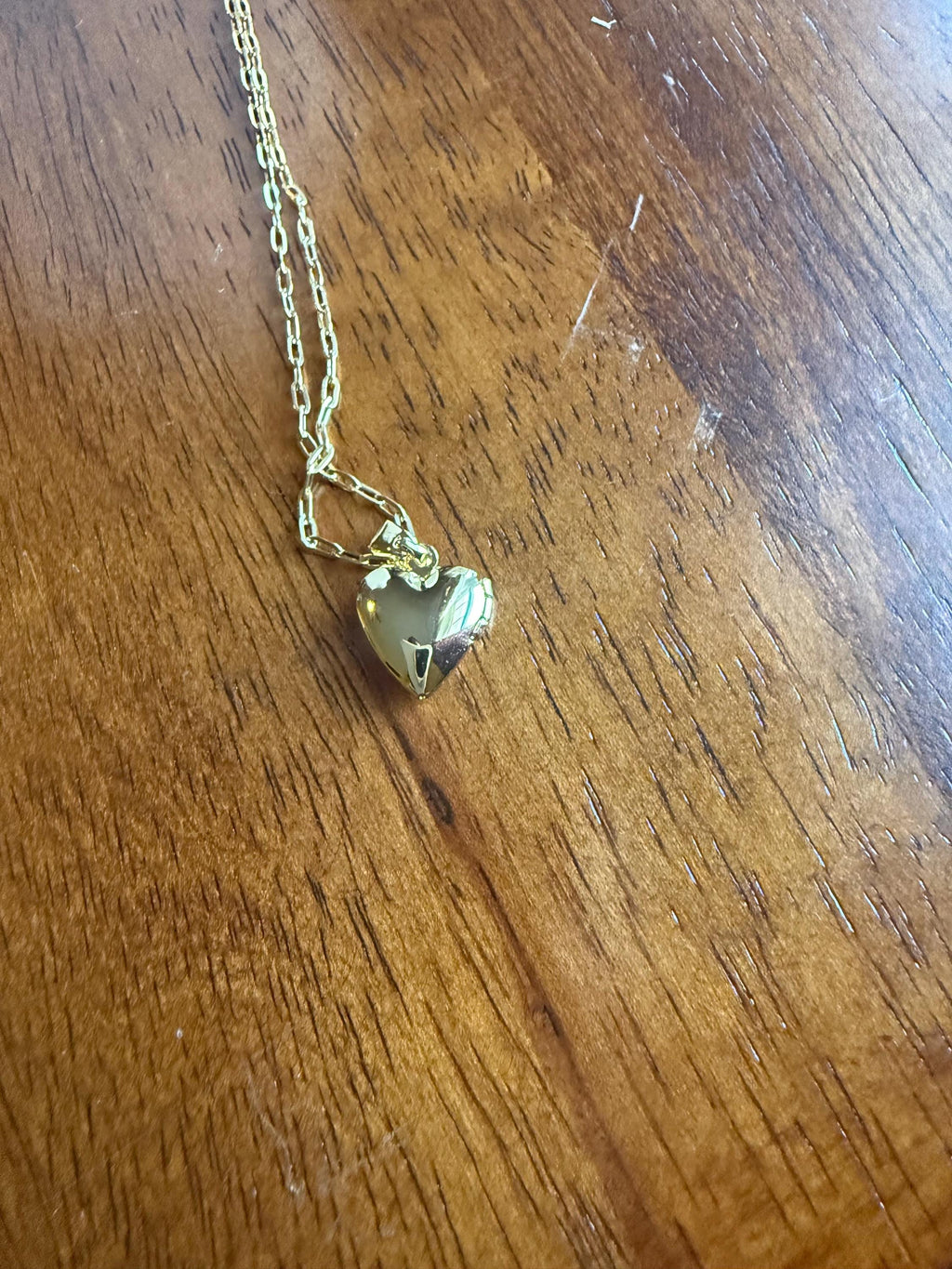 Personalized Tiny Heart Locket Necklace - 18K Gold Plated