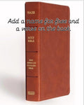 Personalized NASB Large Print Bible - Burnt Sienna Leather