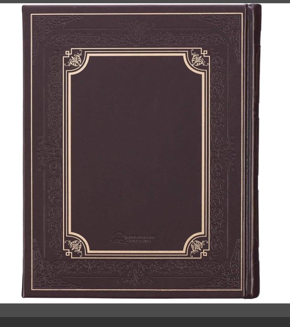 Biblia Familiar KJV Personalizada - Piel Sintética Marrón, de Lujo