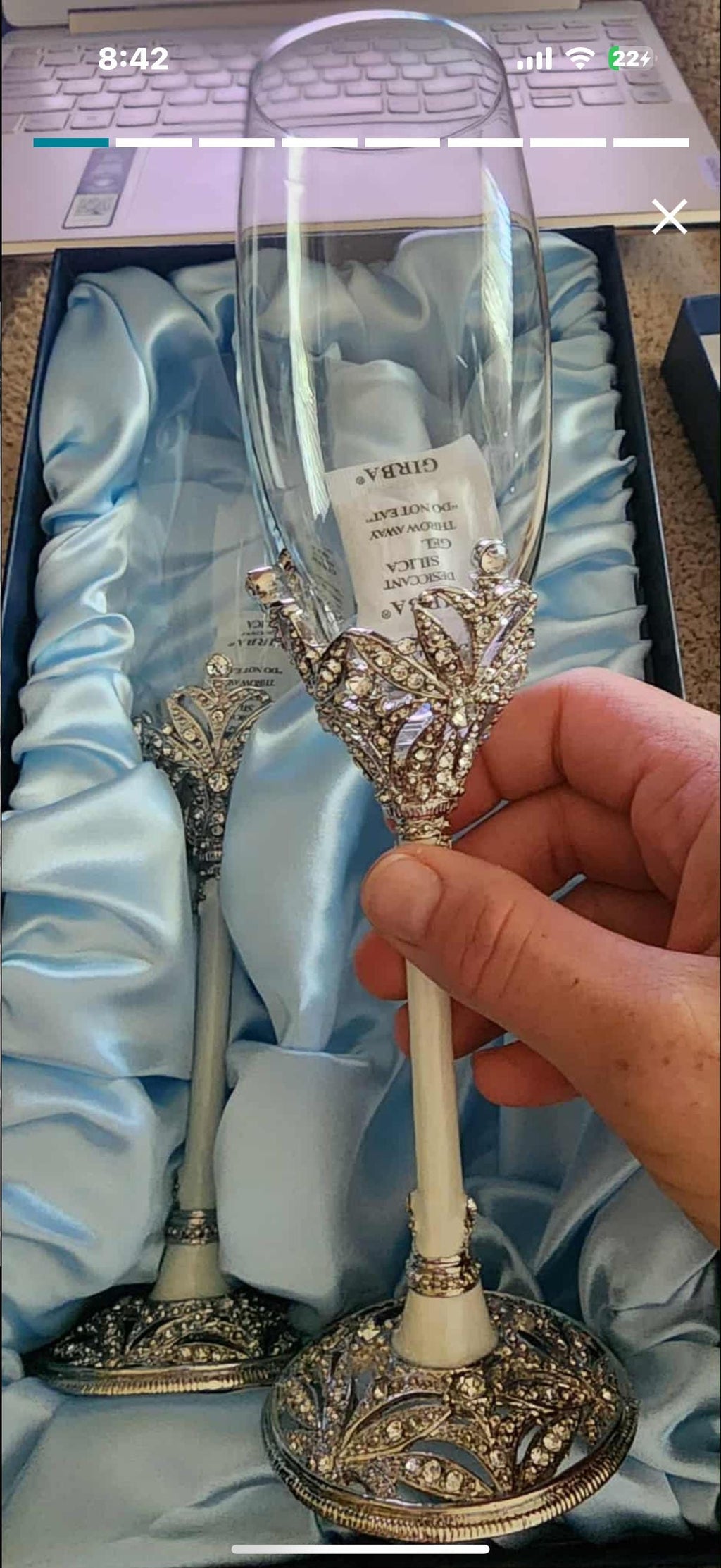 Personalized Wedding or Anniversary Flute Set