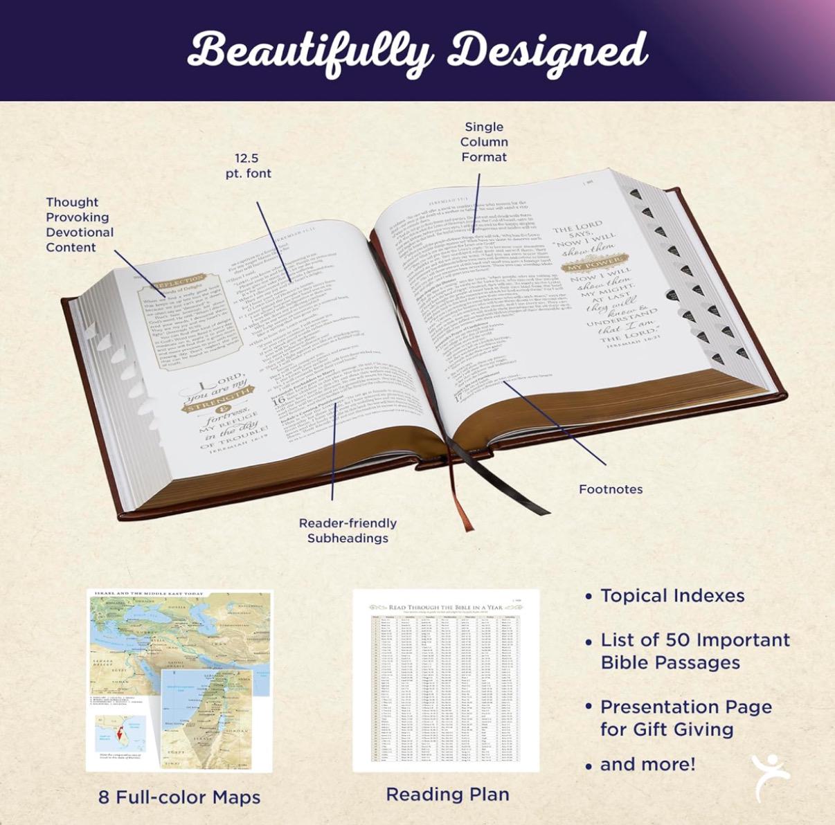 Personalized Black NLT  Family Bible