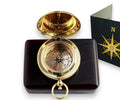 Personalized Compass | Antique Brass, Wood Box, Handmade
